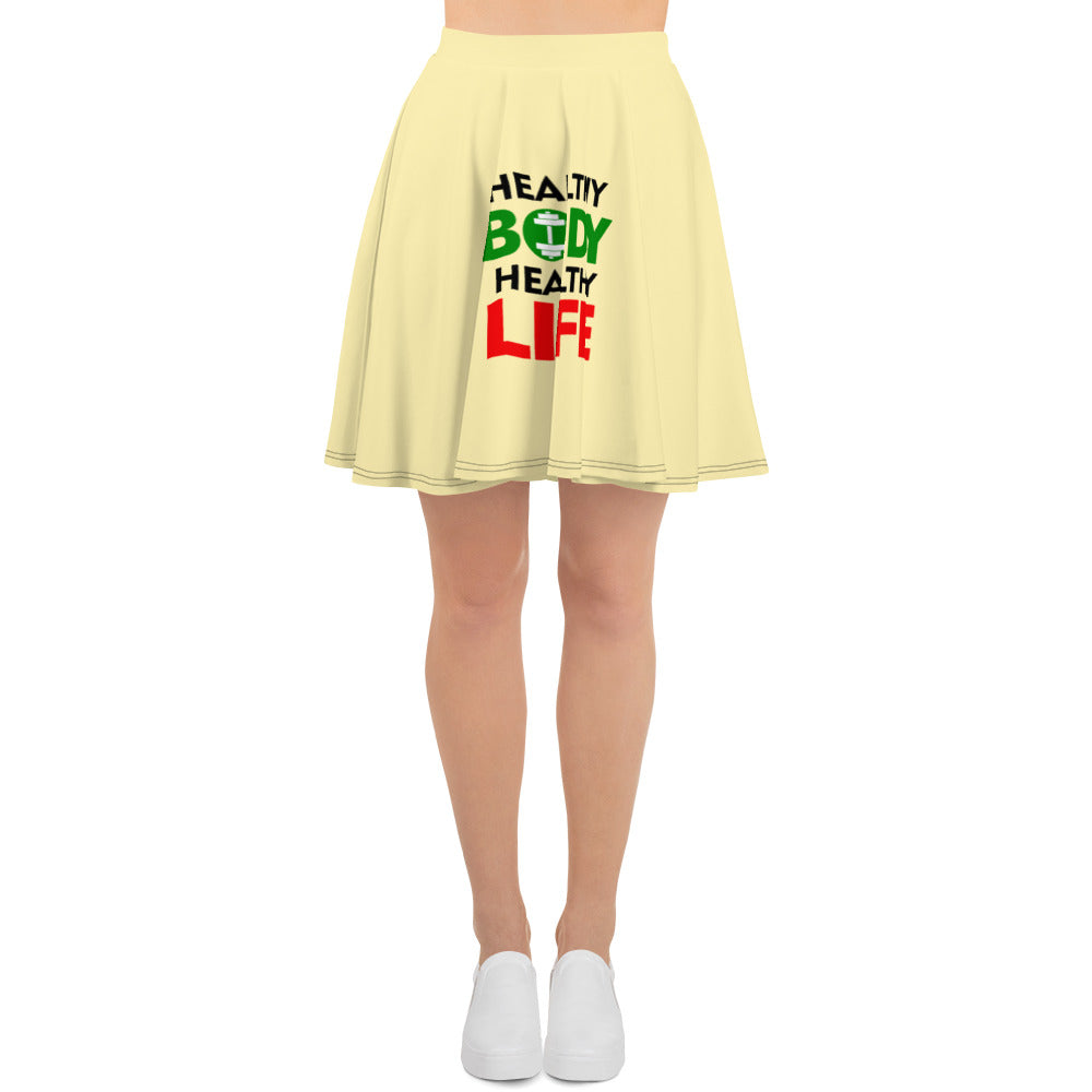 HEALTHY BODY HEALTHY LIFE - Skater Skirt