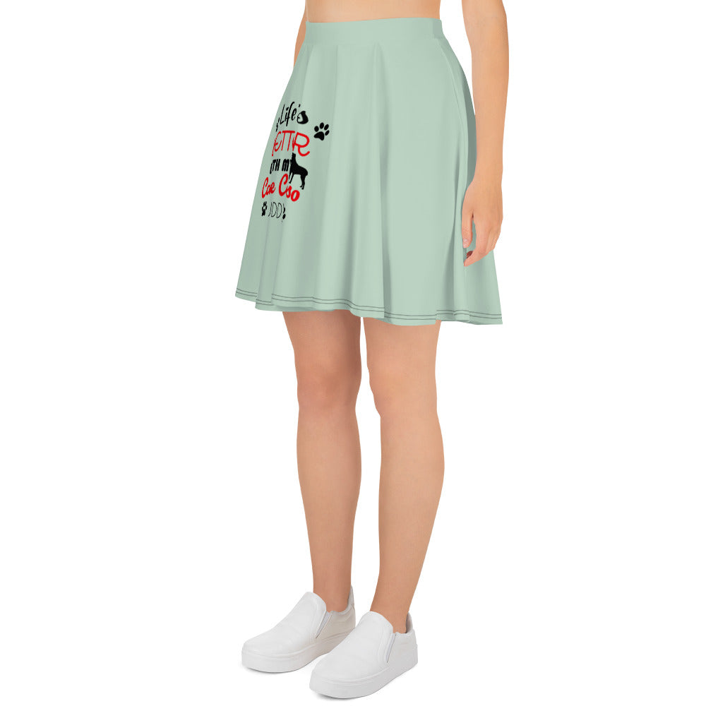 LIFE IS BETTER WITH MY CANE CORSO - Skater Skirt