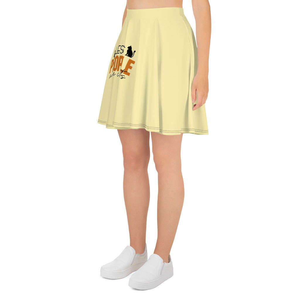 LESS PEOPLE MORE CATS - Skater Skirt