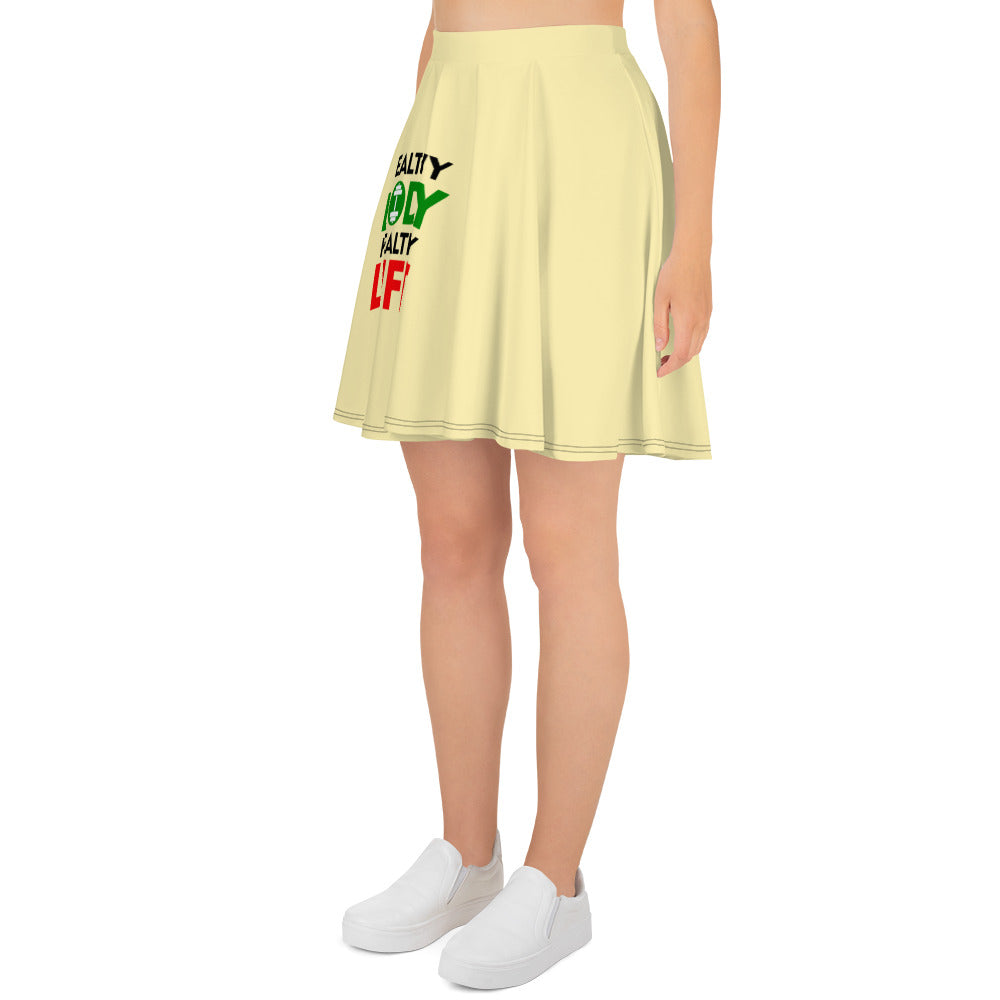 HEALTHY BODY HEALTHY LIFE - Skater Skirt