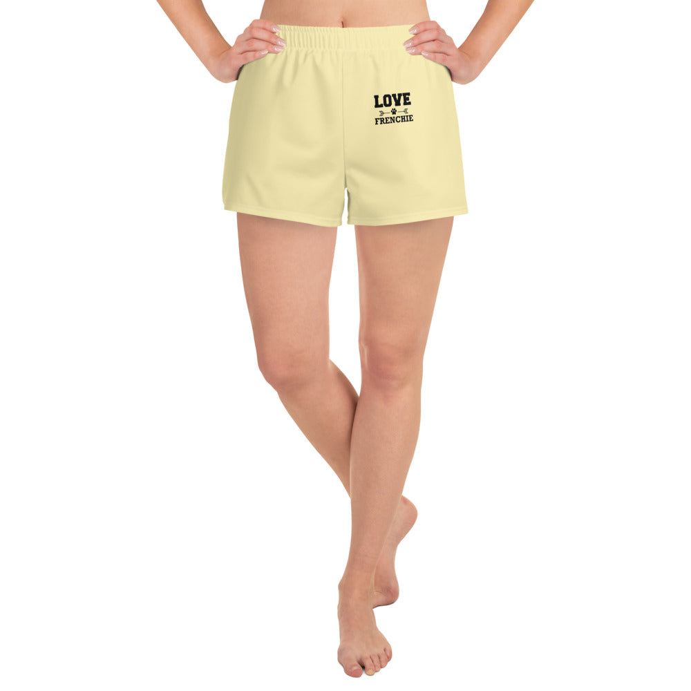 LOVE FRENCHIE - Women’s Recycled Athletic Shorts