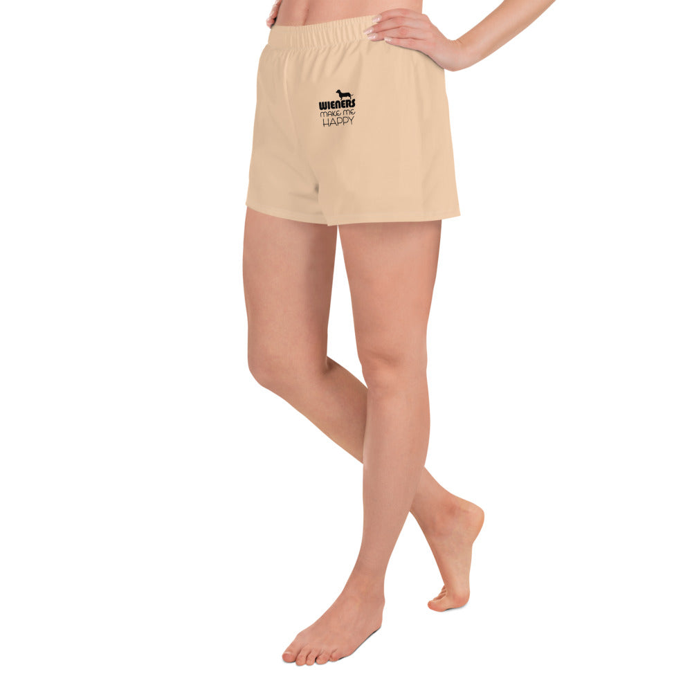 WIENERS MAKE ME HAPPY - Women’s Recycled Athletic Shorts