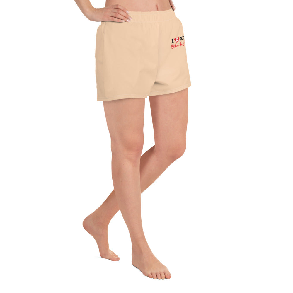 I LOVE MY BICHON FRISE - Women’s Recycled Athletic Shorts