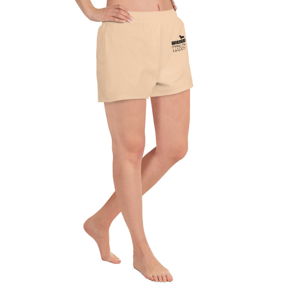 WIENERS MAKE ME HAPPY - Women’s Recycled Athletic Shorts