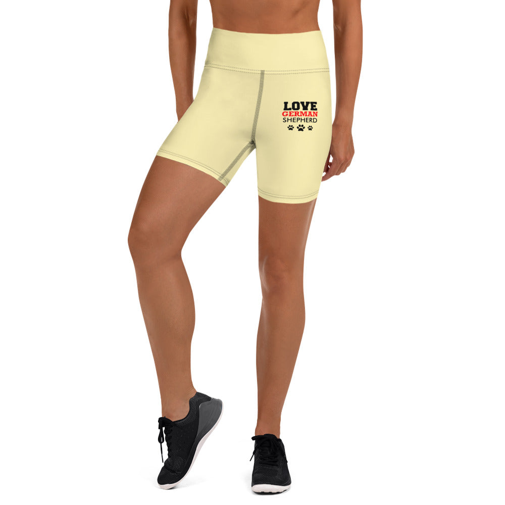 LOVE GERMAN SHEPHERD - Yoga Shorts