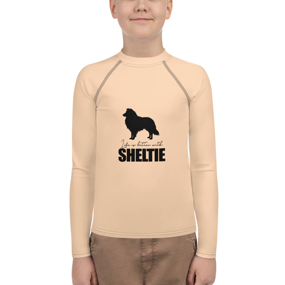 LIFE IS BETTER WITH SHELTIE - Youth Rash Guard
