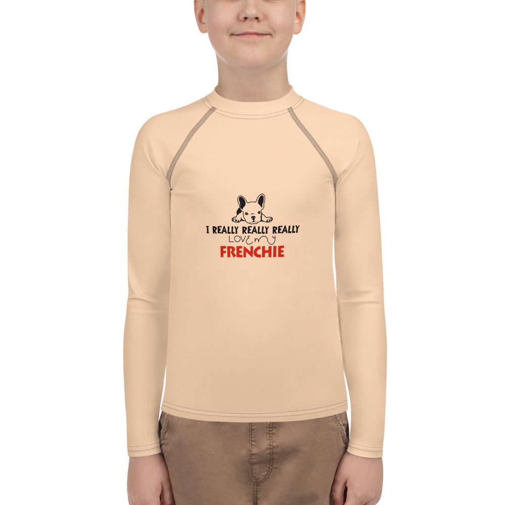 I REALLY LOVE MY FRENCHIE - Youth Rash Guard