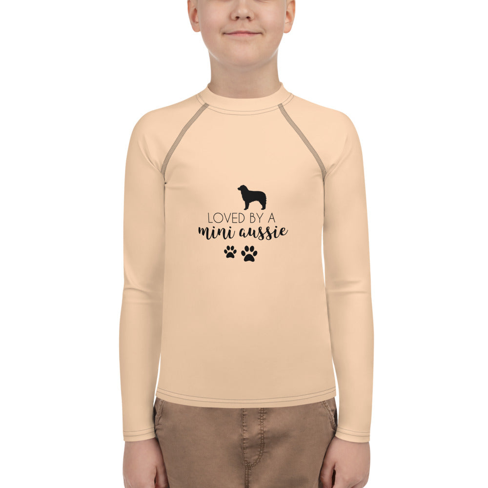 LOVED BY A MINI AUSSIE - Youth Rash Guard