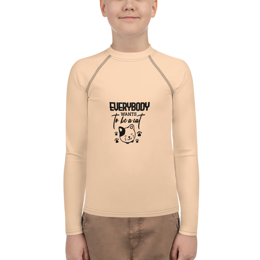 EVERYBODY WANTS TO BE A CAT - Youth Rash Guard