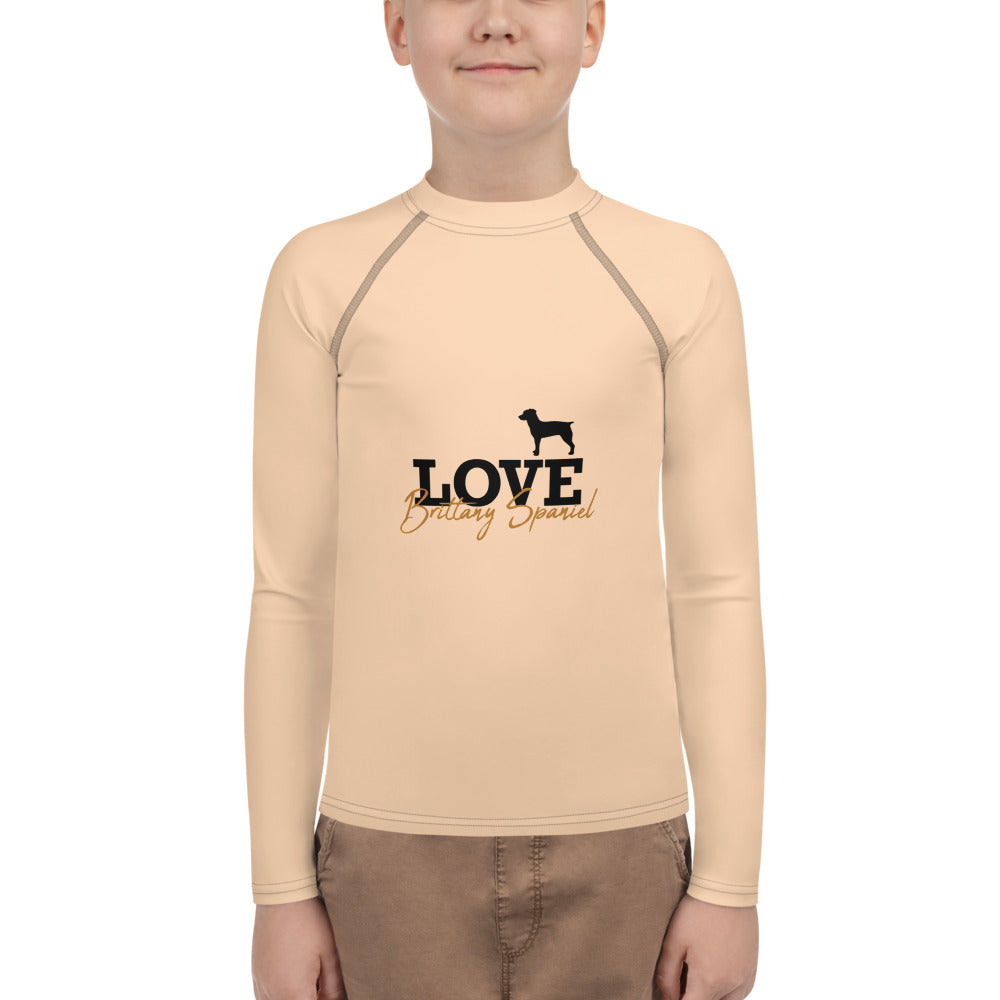 LOVE BRITTANY SPANIEL - Youth Rash Guard