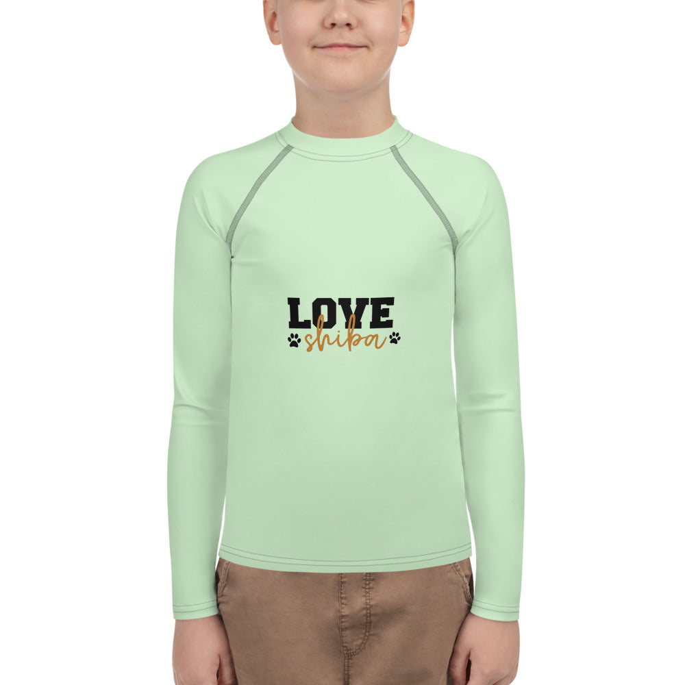 LOVE SHIBA - Youth Rash Guard