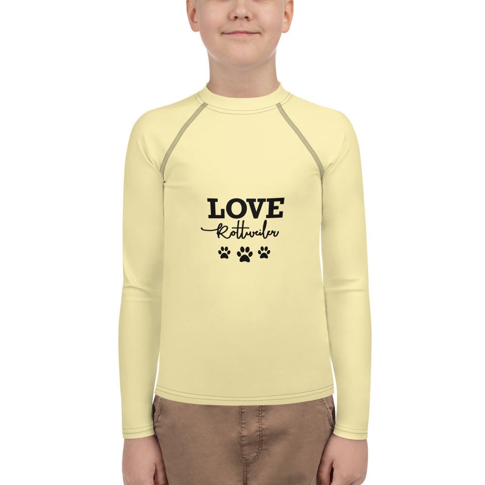 LOVE ROTTWEILER - Youth Rash Guard