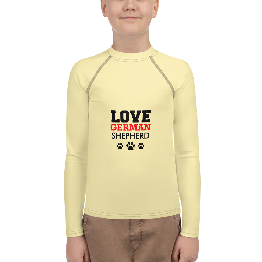 LOVE GERMAN SHEPHERD - Youth Rash Guard