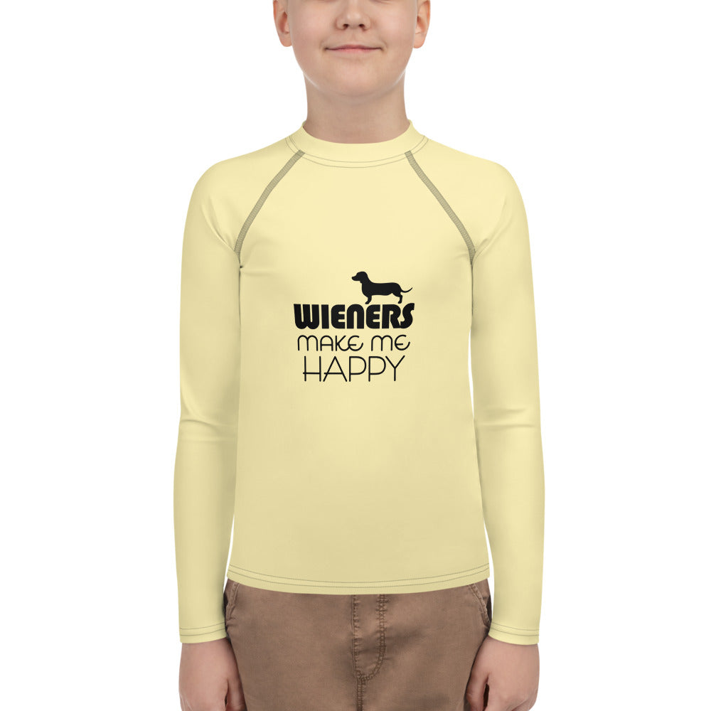 WIENERS MAKE ME HAPPY - Youth Rash Guard