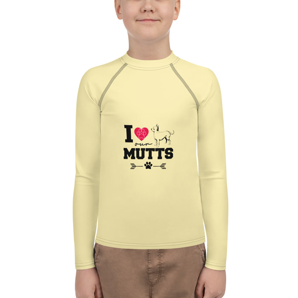 I LOVE OUR MUTTS - Youth Rash Guard