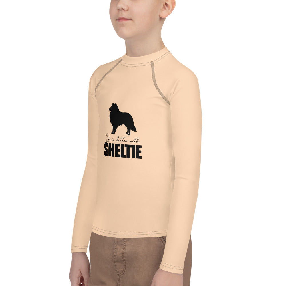LIFE IS BETTER WITH SHELTIE - Youth Rash Guard