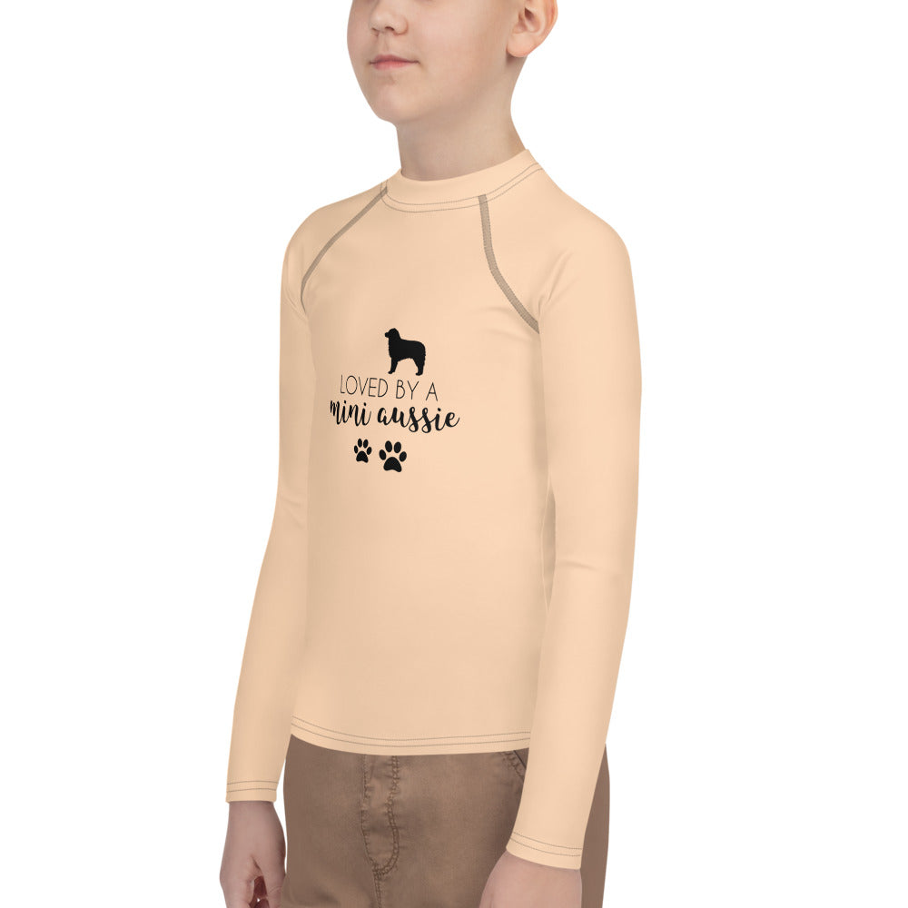 LOVED BY A MINI AUSSIE - Youth Rash Guard