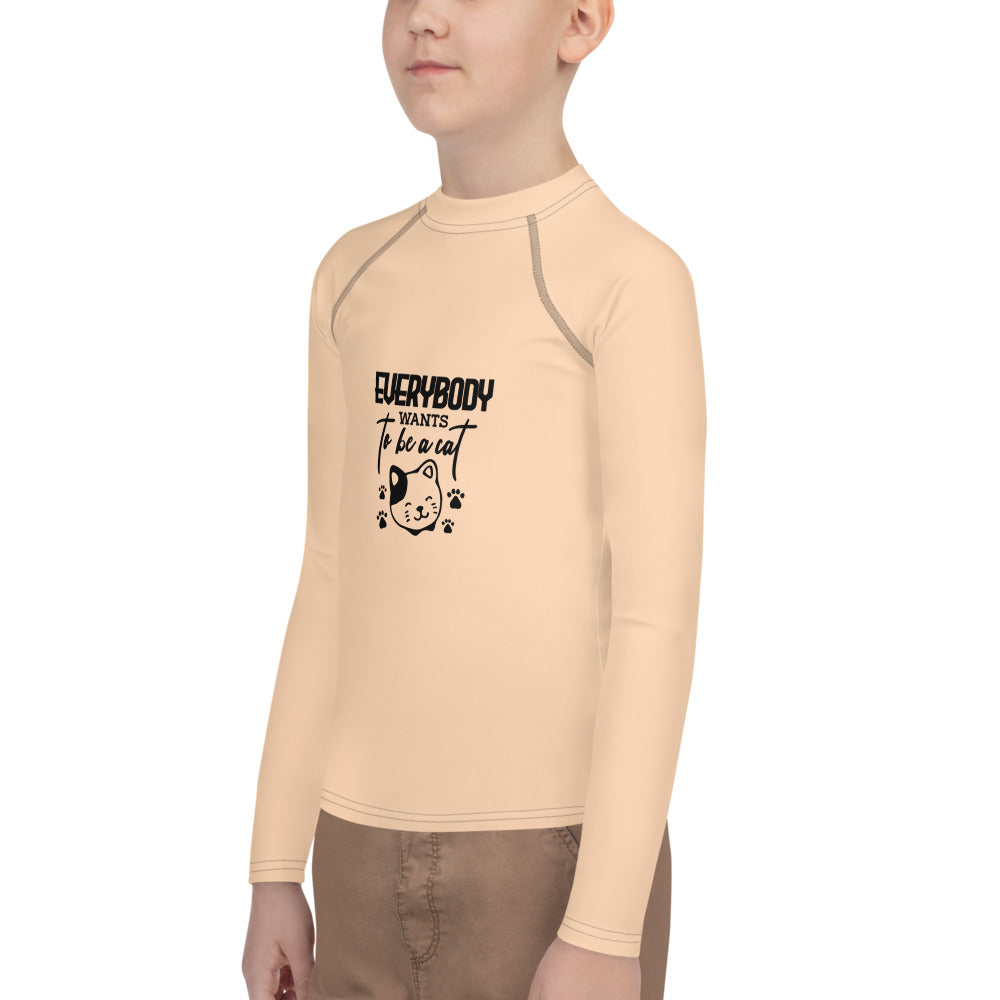 EVERYBODY WANTS TO BE A CAT - Youth Rash Guard