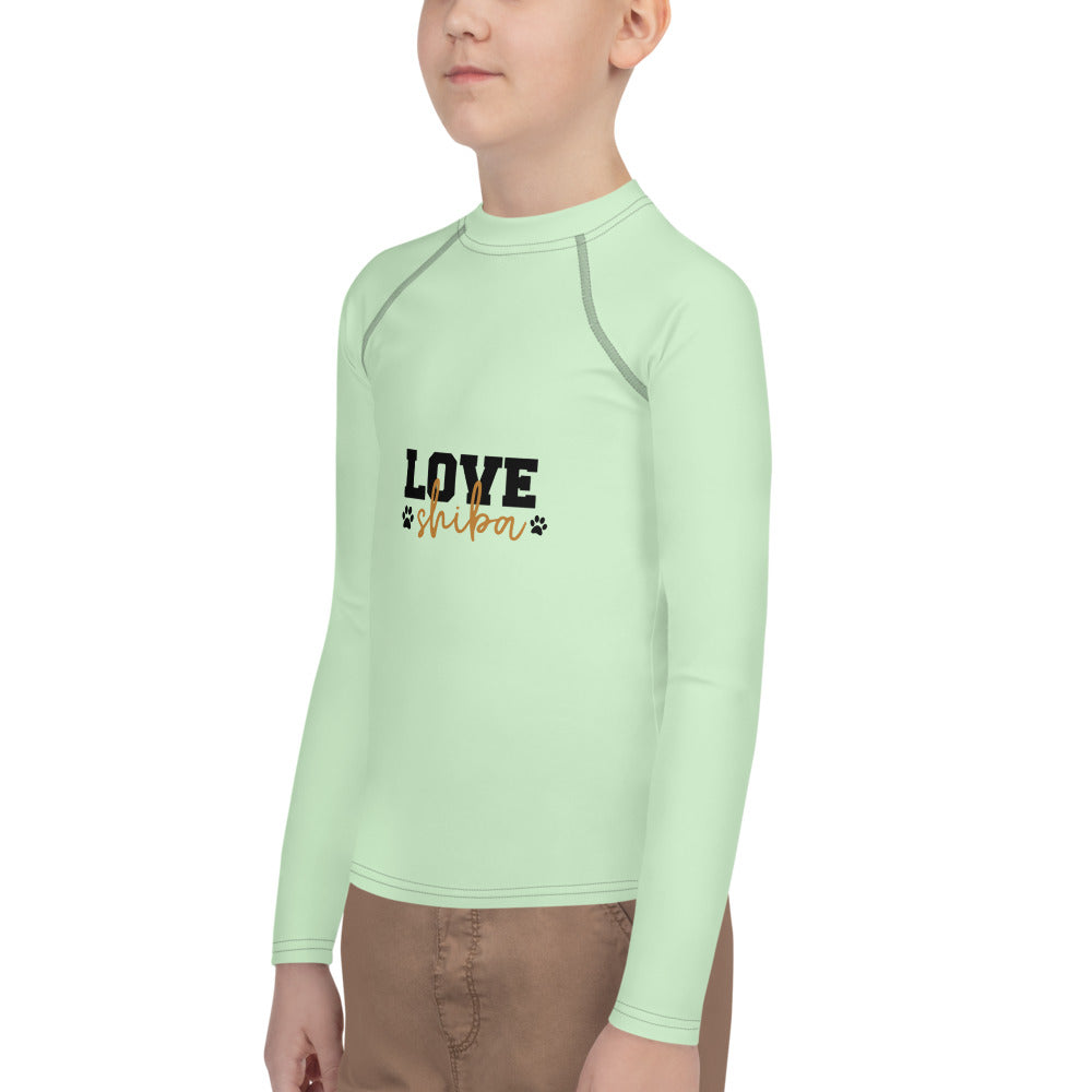 LOVE SHIBA - Youth Rash Guard