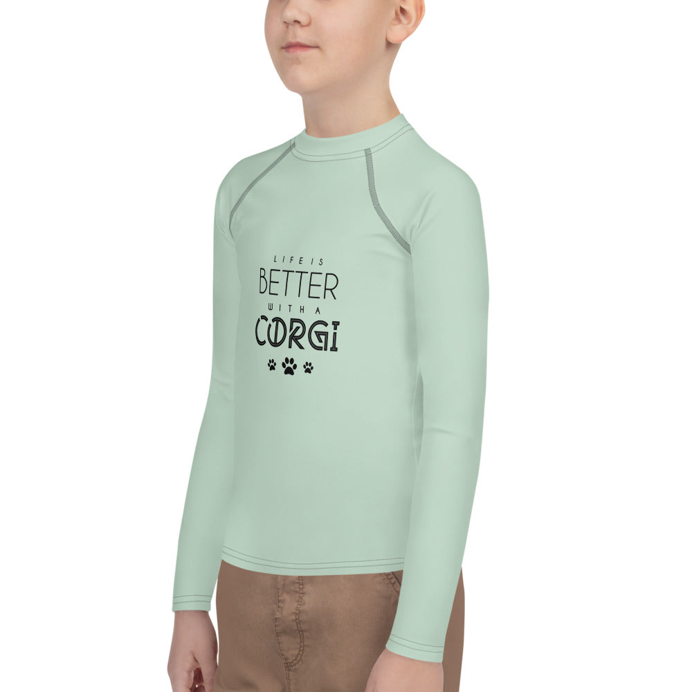 LIFE IS BETTER WITH A CORGI - Youth Rash Guard