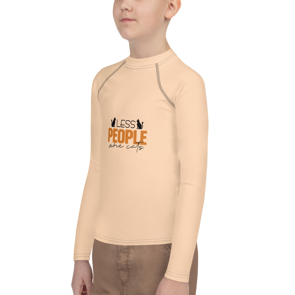 LESS PEOPLE MORE CATS - Youth Rash Guard