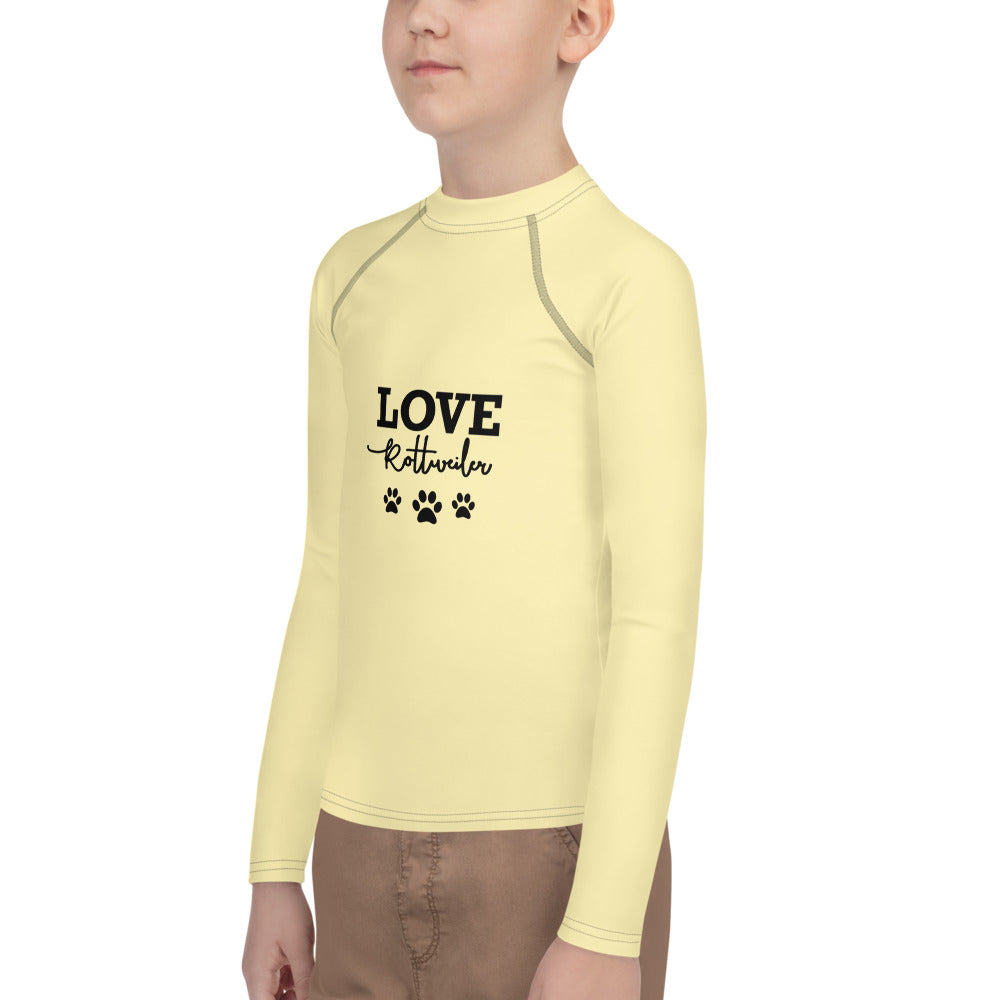 LOVE ROTTWEILER - Youth Rash Guard