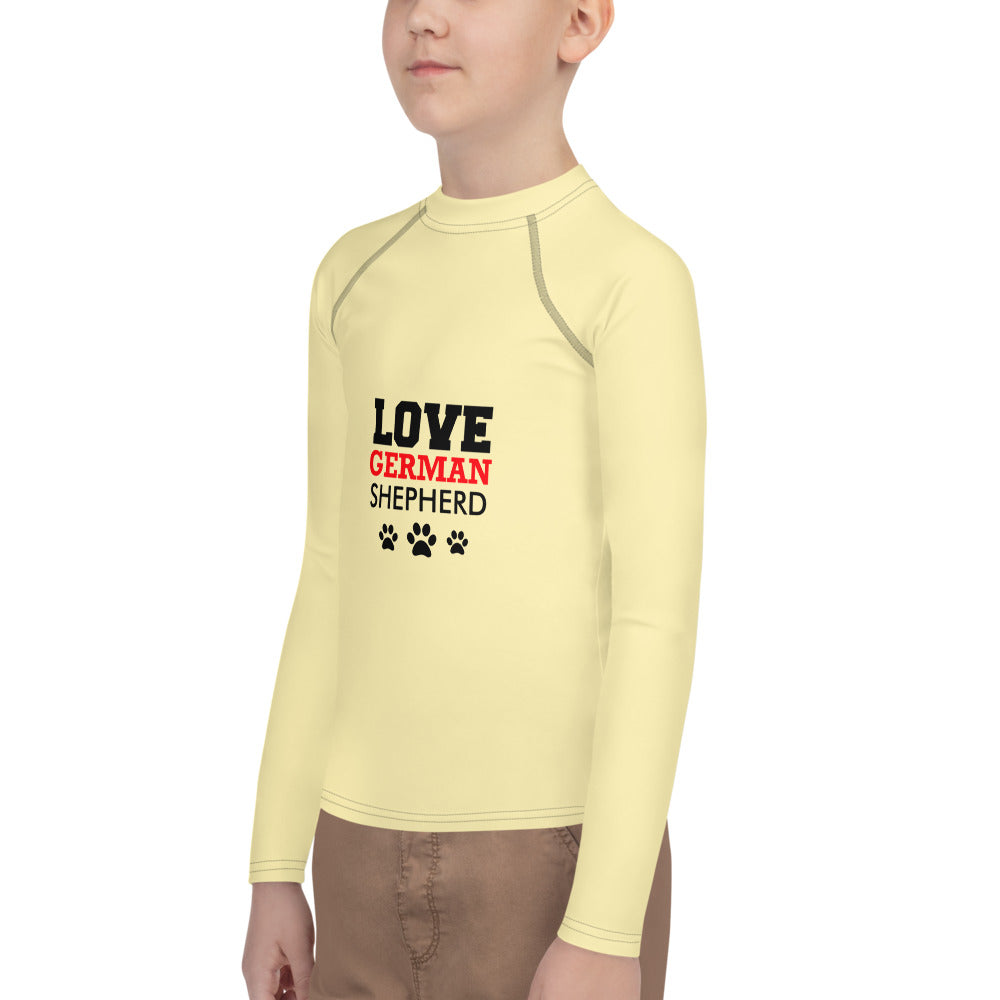 LOVE GERMAN SHEPHERD - Youth Rash Guard