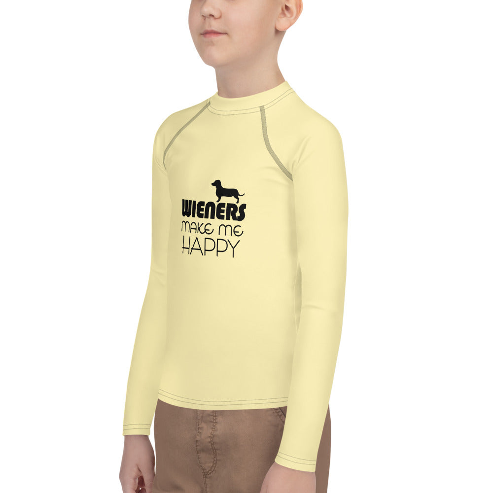 WIENERS MAKE ME HAPPY - Youth Rash Guard