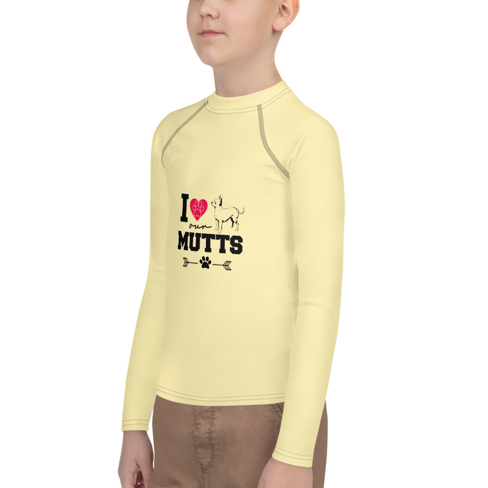 I LOVE OUR MUTTS - Youth Rash Guard