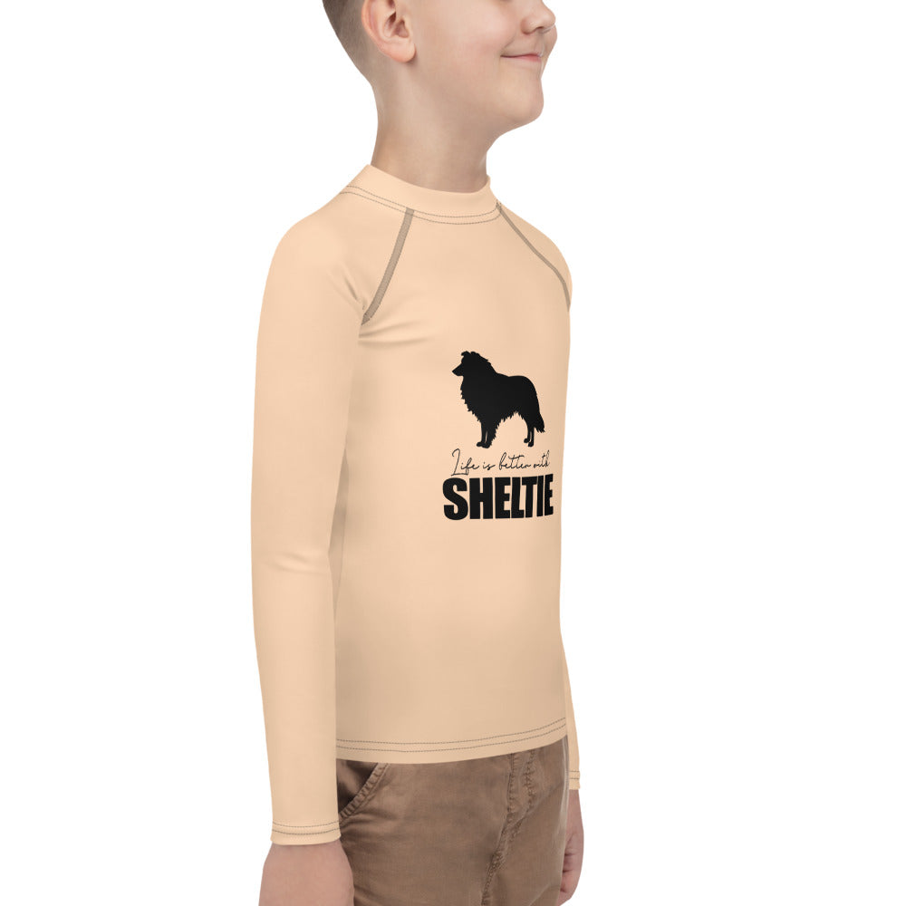 LIFE IS BETTER WITH SHELTIE - Youth Rash Guard