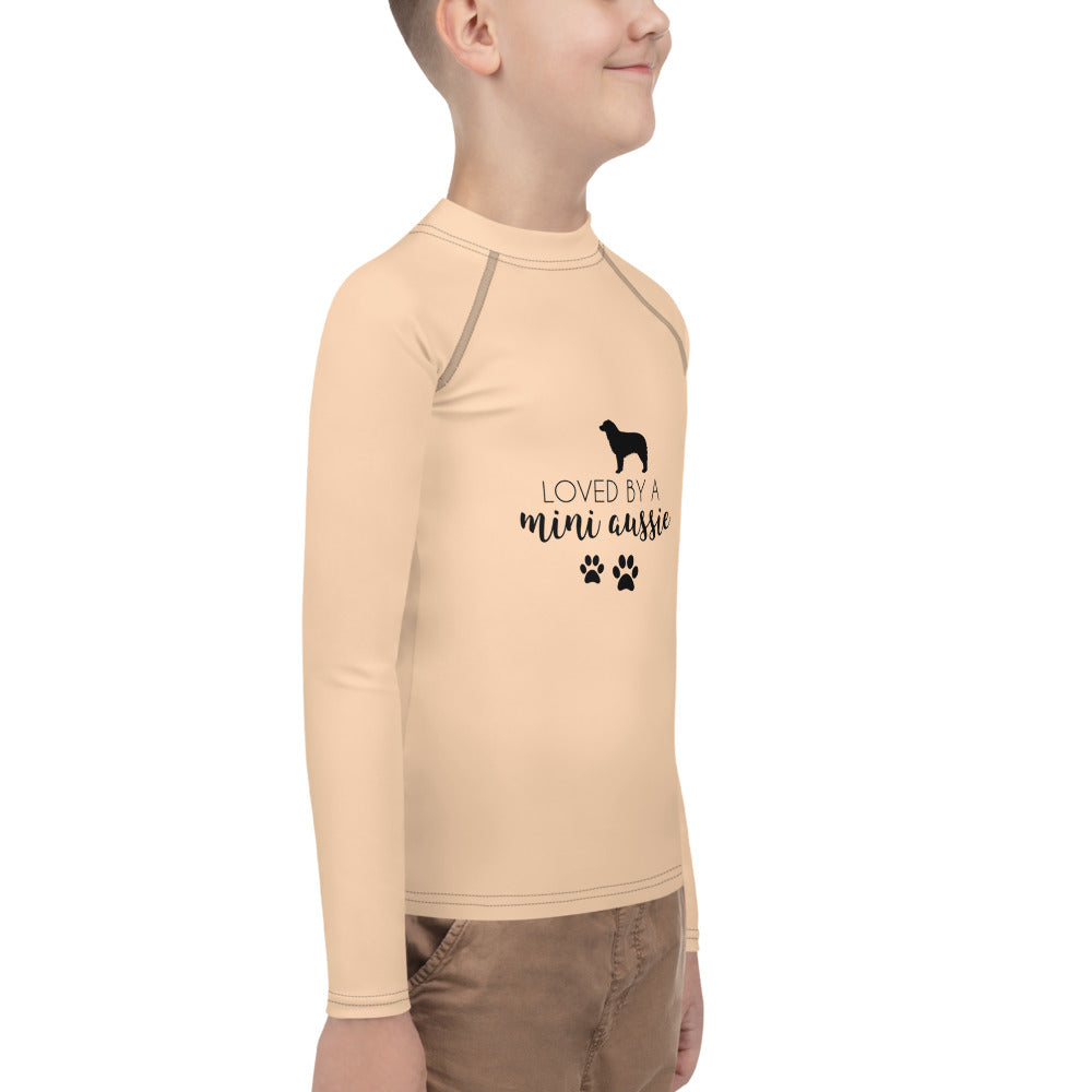 LOVED BY A MINI AUSSIE - Youth Rash Guard