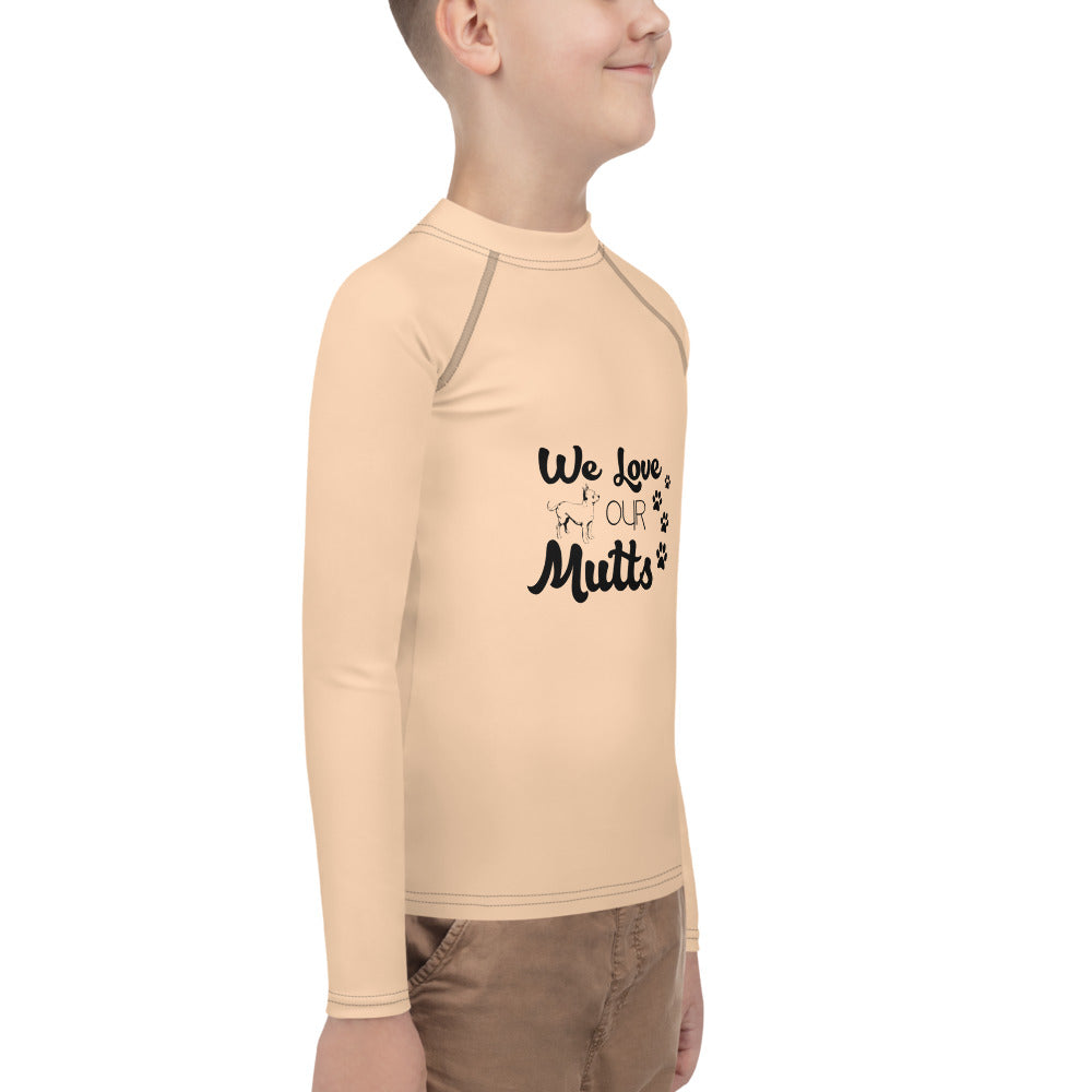 WE LOVE OUR MUTTS - Youth Rash Guard