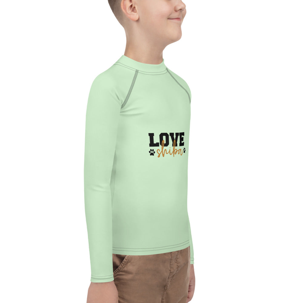 LOVE SHIBA - Youth Rash Guard