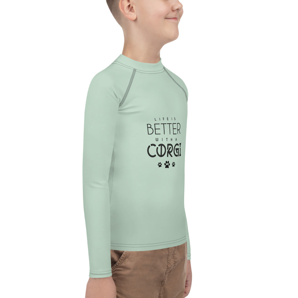 LIFE IS BETTER WITH A CORGI - Youth Rash Guard