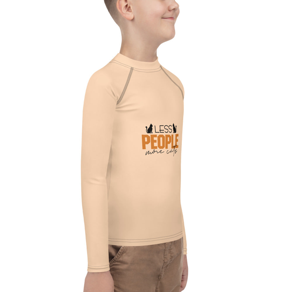 LESS PEOPLE MORE CATS - Youth Rash Guard