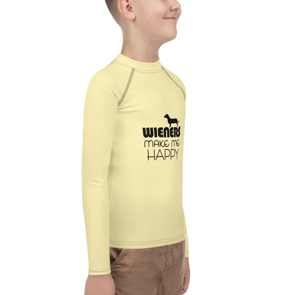 WIENERS MAKE ME HAPPY - Youth Rash Guard