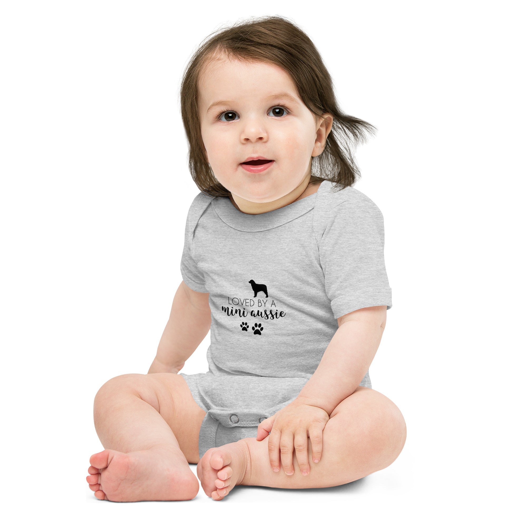 LOVED BY A MINI AUSSIE - Baby short sleeve one piece