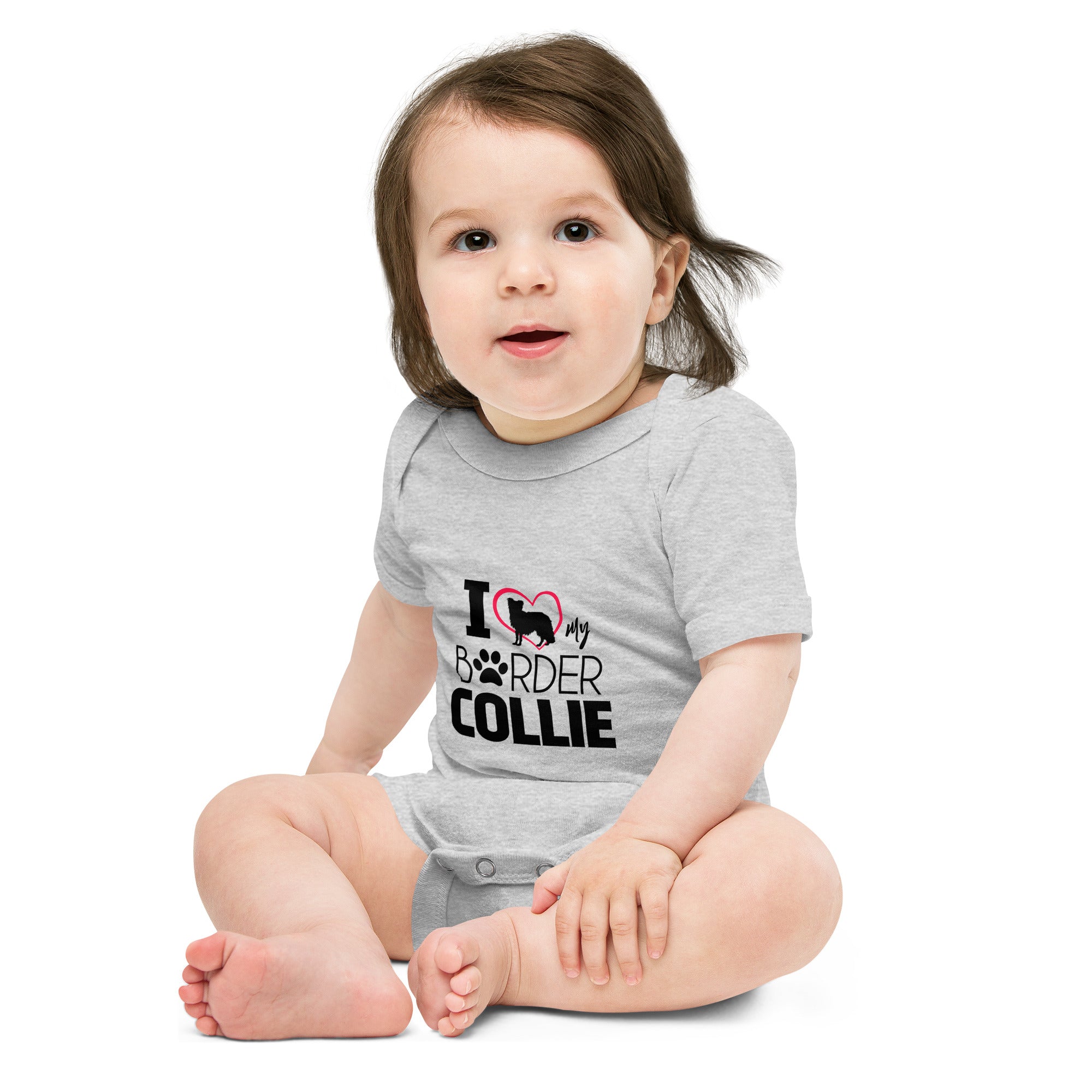 I LOVE MY BORDER COLLIE - Baby short sleeve one piece