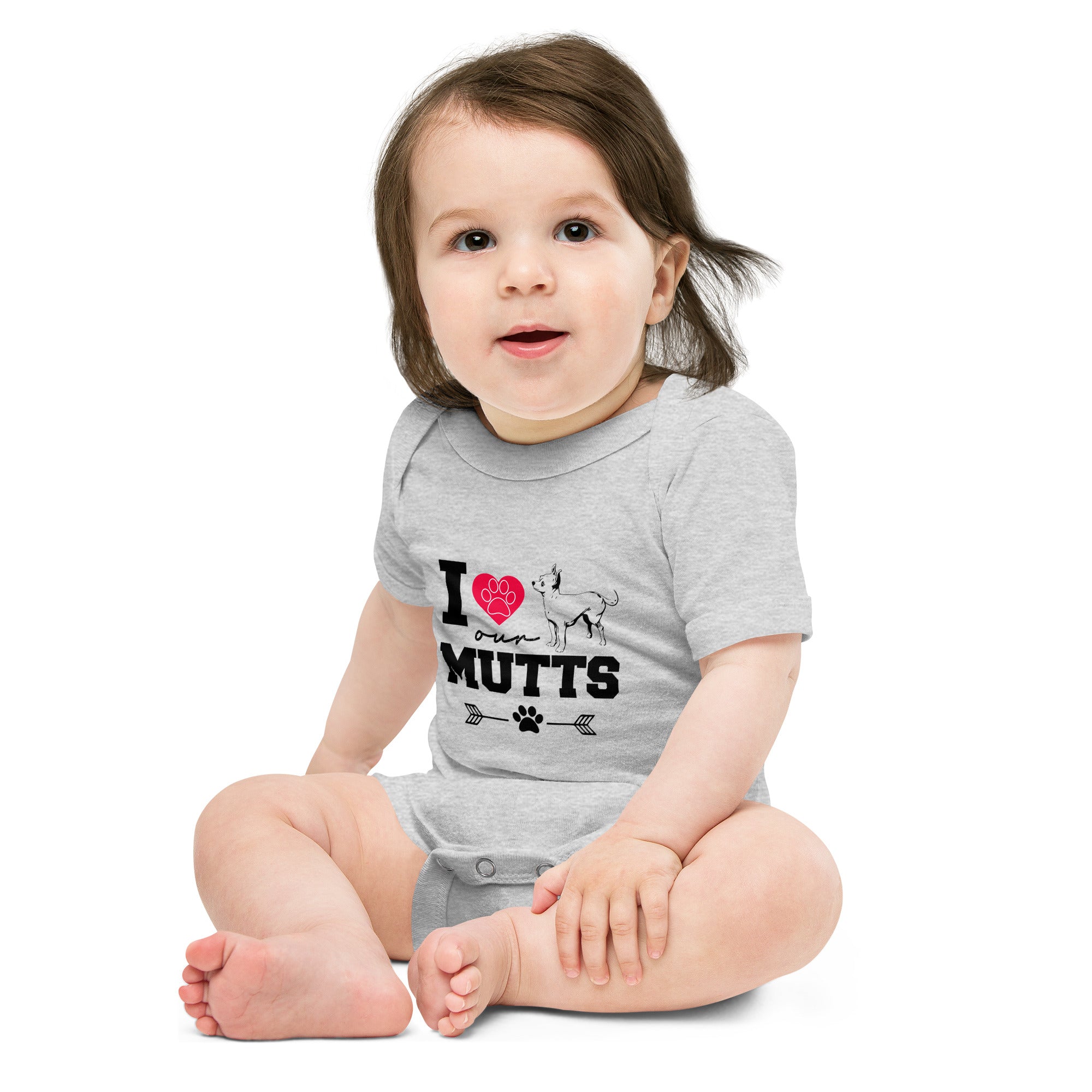 I LOVE OUR MUTTS - Baby short sleeve one piece