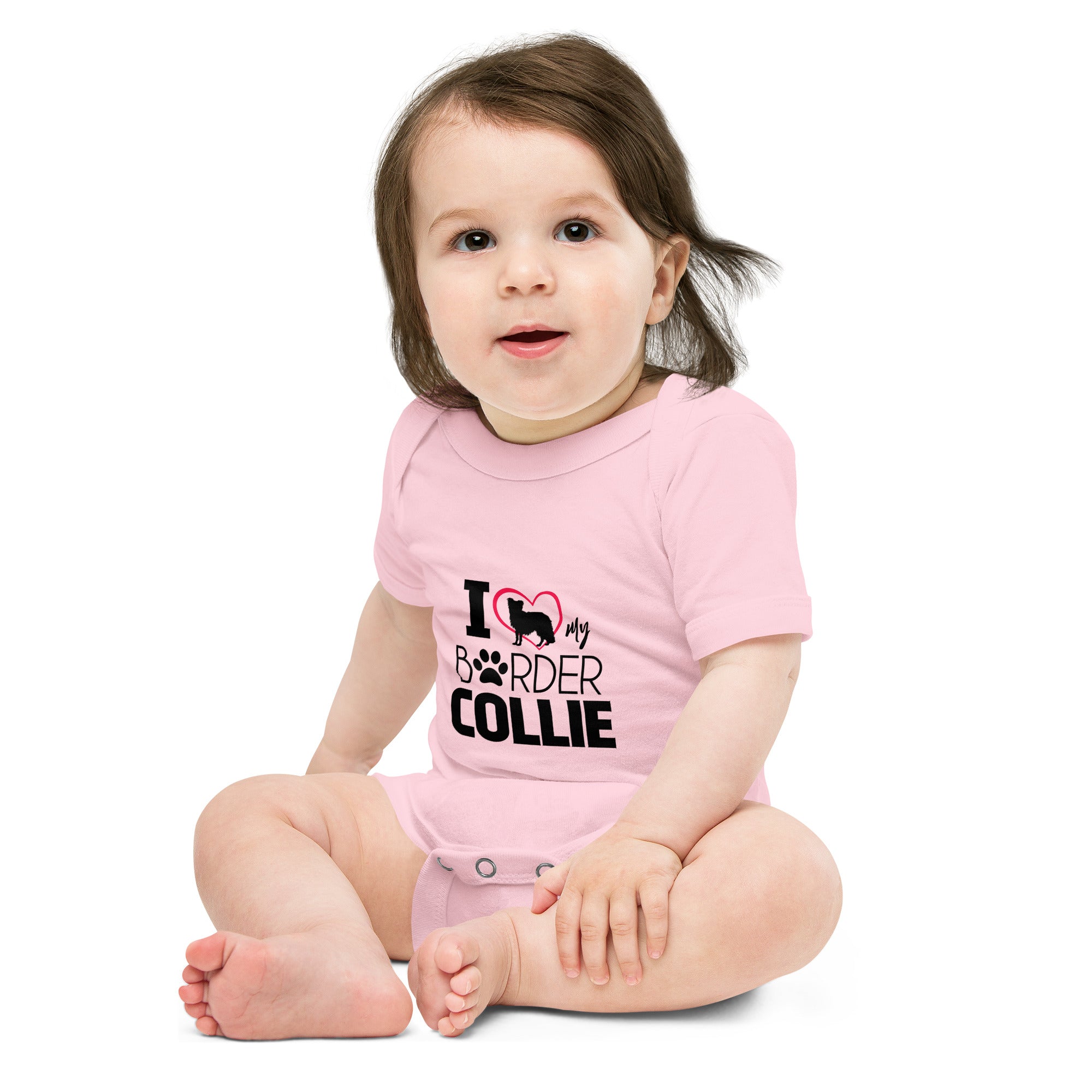 I LOVE MY BORDER COLLIE - Baby short sleeve one piece