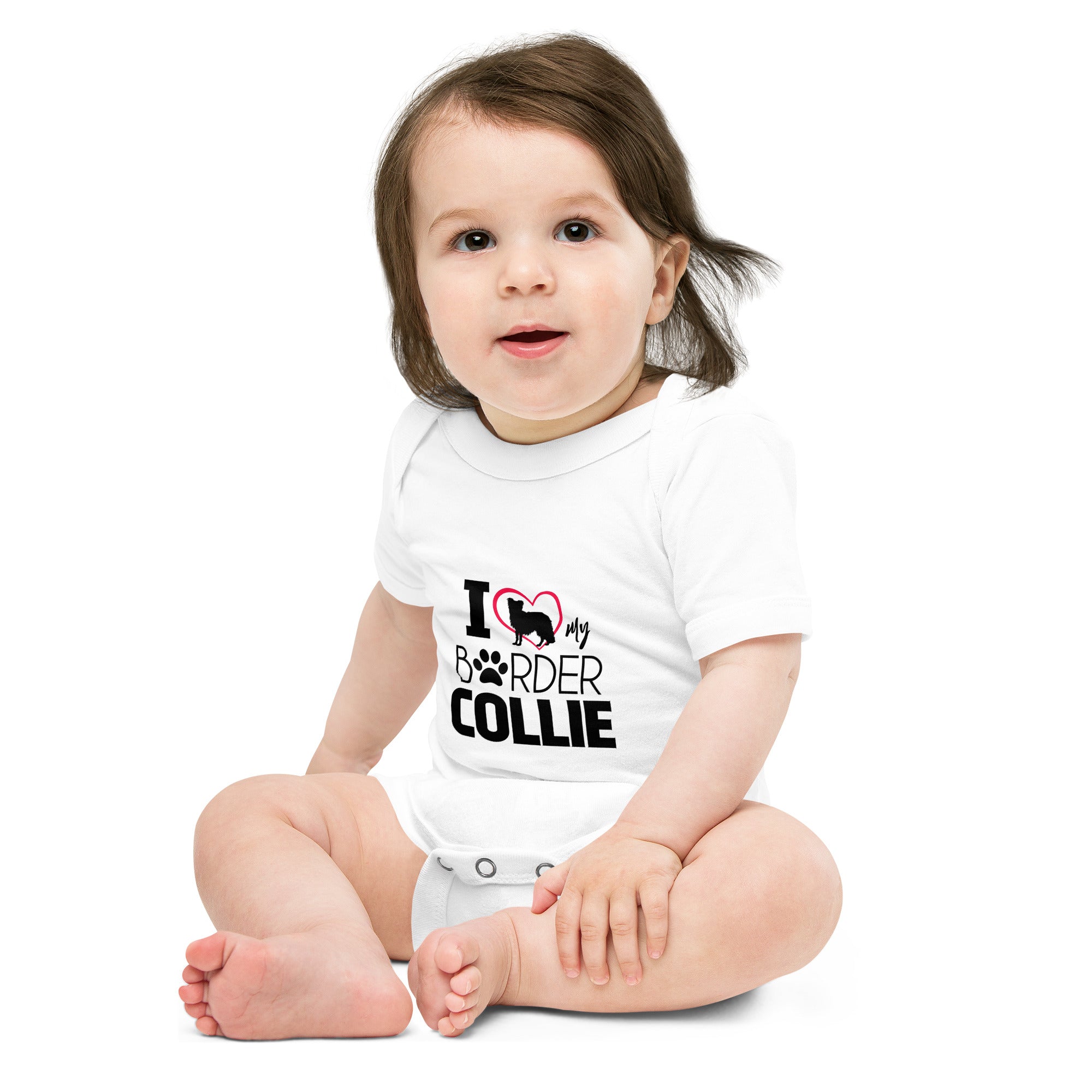 I LOVE MY BORDER COLLIE - Baby short sleeve one piece