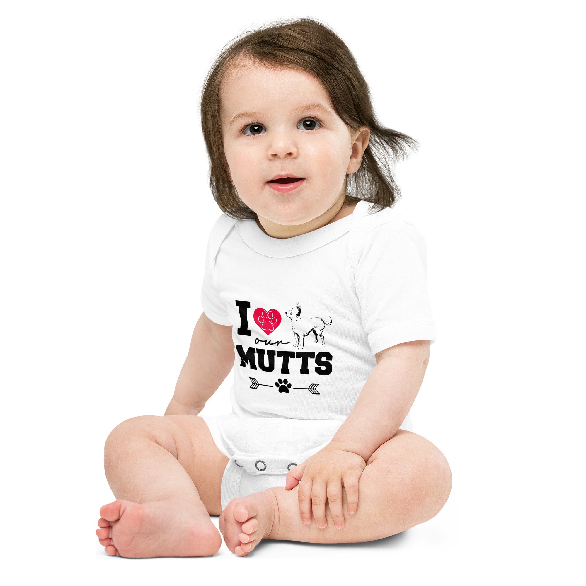 I LOVE OUR MUTTS - Baby short sleeve one piece