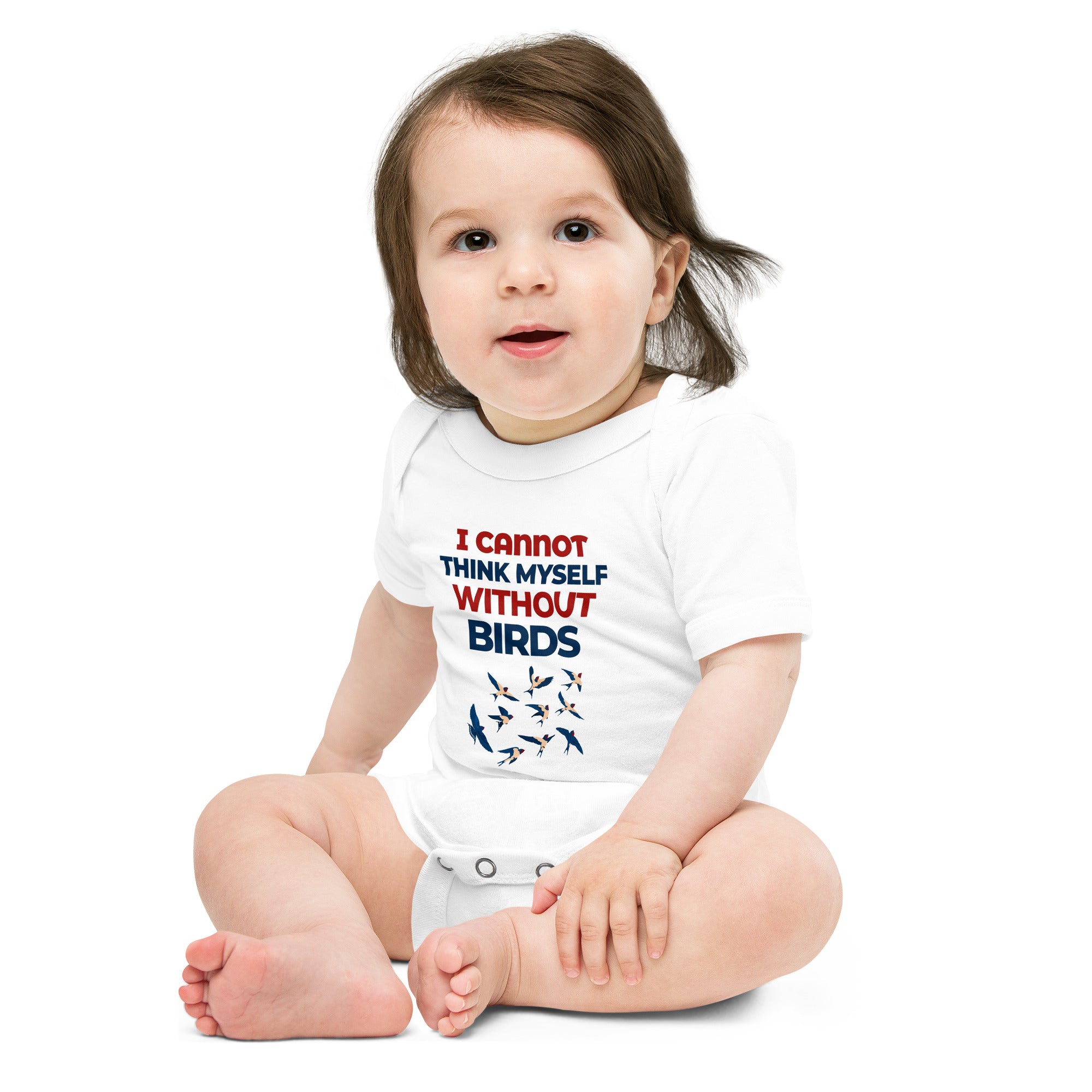 I CANNOT THINK MYSELF WITHOUT BIRDS - Baby short sleeve one piece