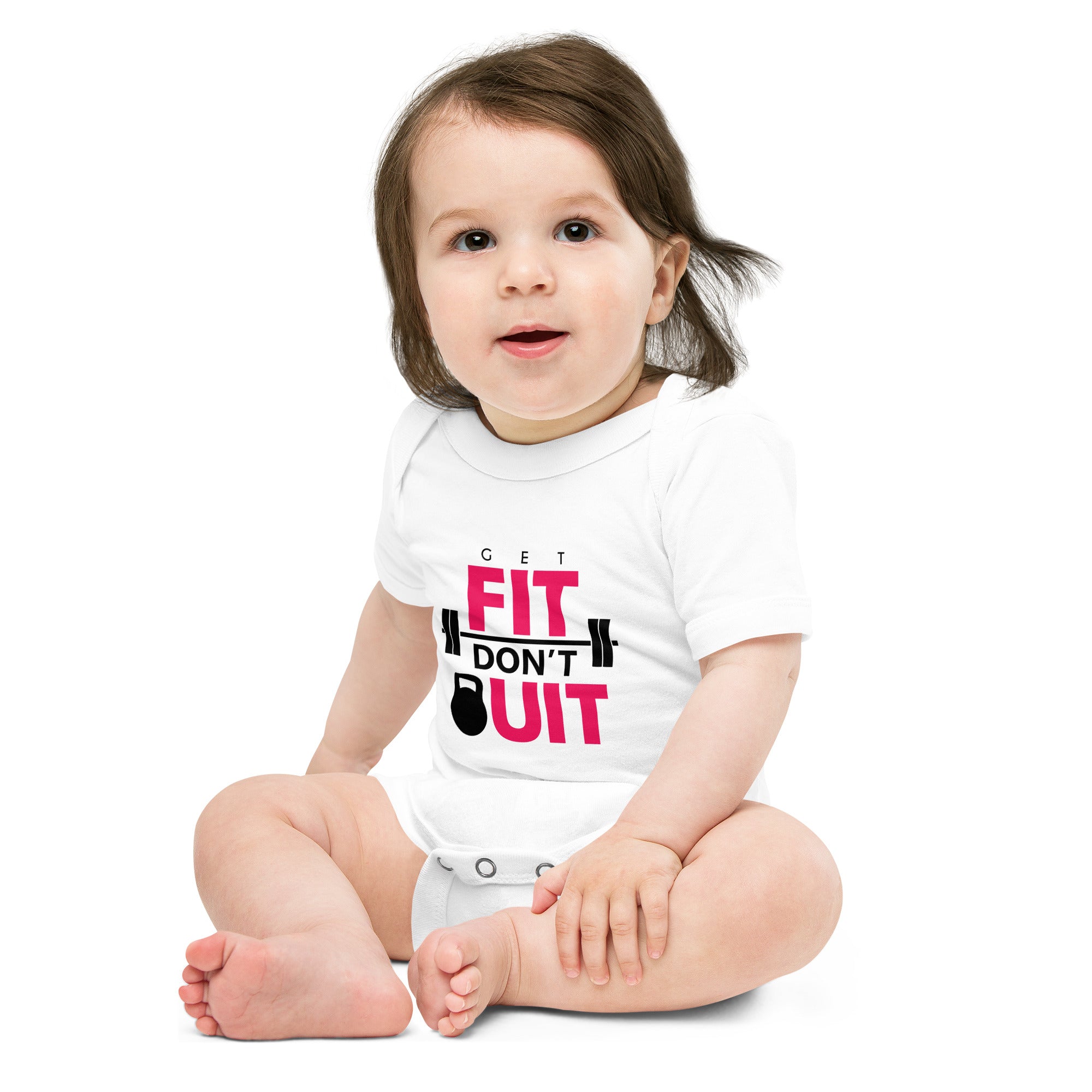 GET FIT DON'T QUIT - Baby short sleeve one piece