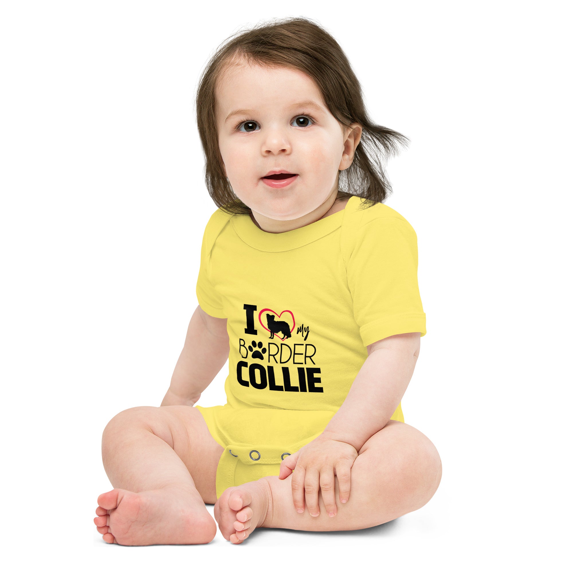 I LOVE MY BORDER COLLIE - Baby short sleeve one piece