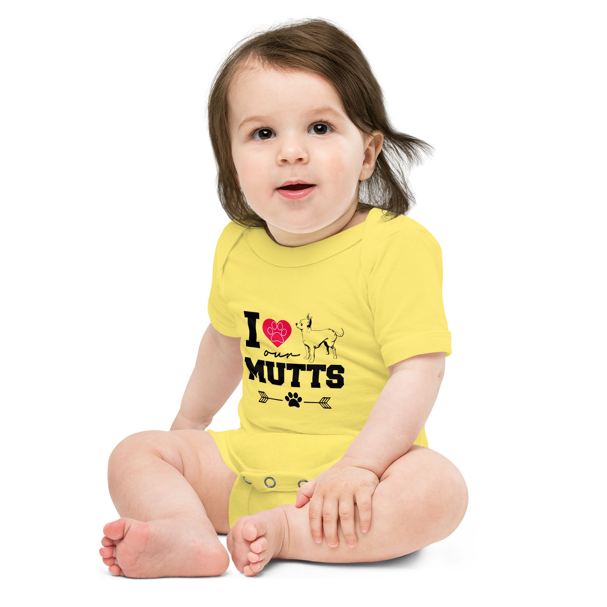 I LOVE OUR MUTTS - Baby short sleeve one piece