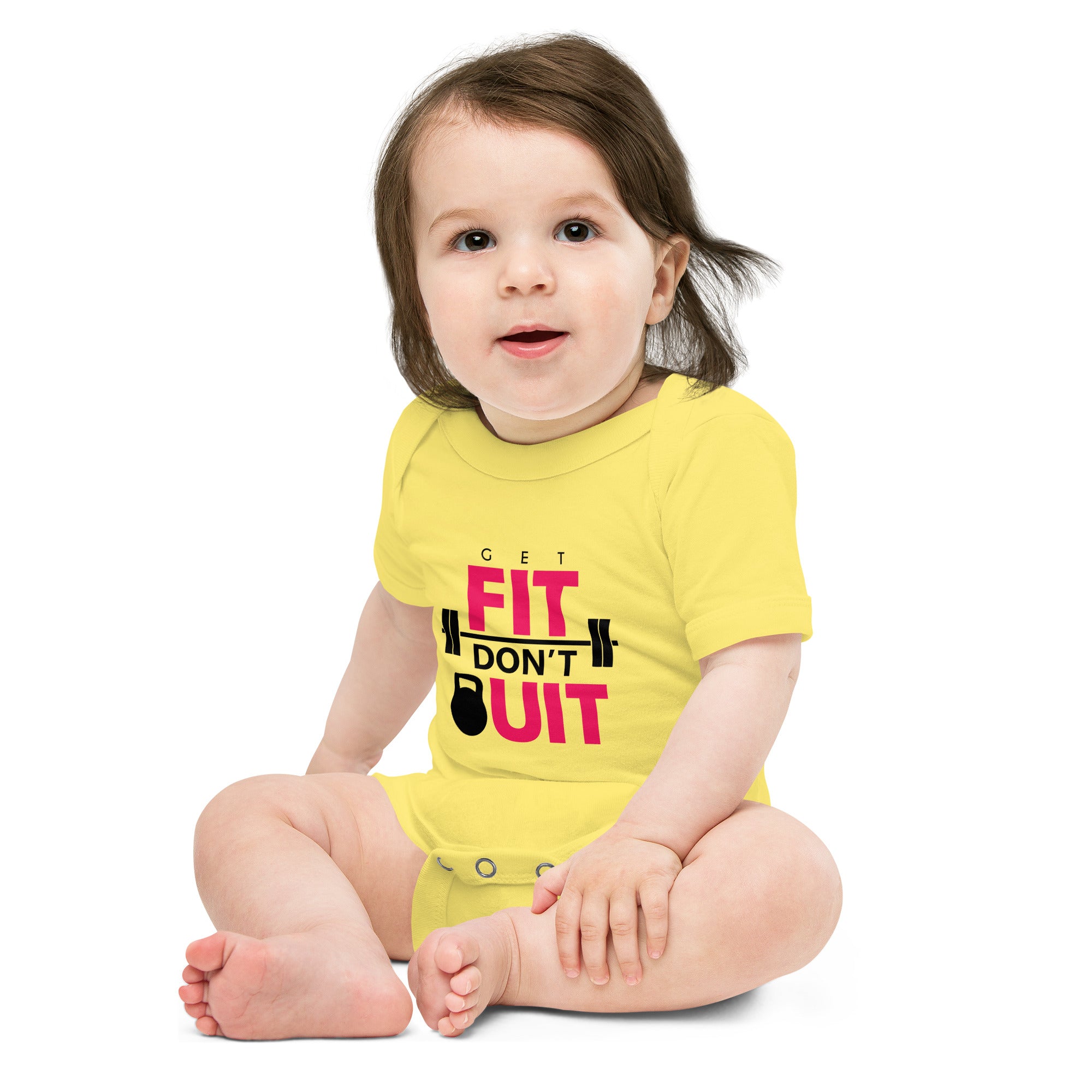 GET FIT DON'T QUIT - Baby short sleeve one piece