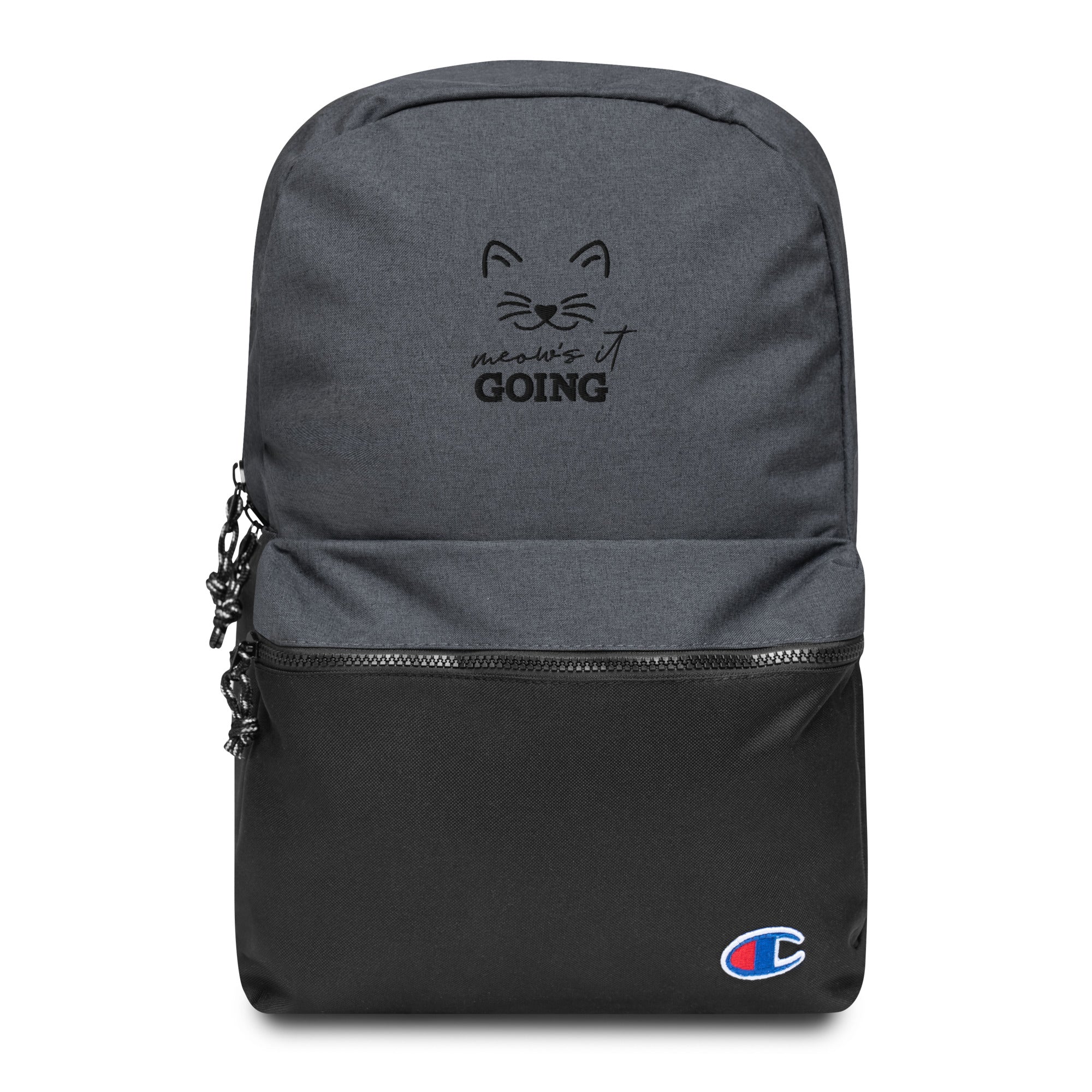 MEOW'S IT GOING - Embroidered Champion Backpack