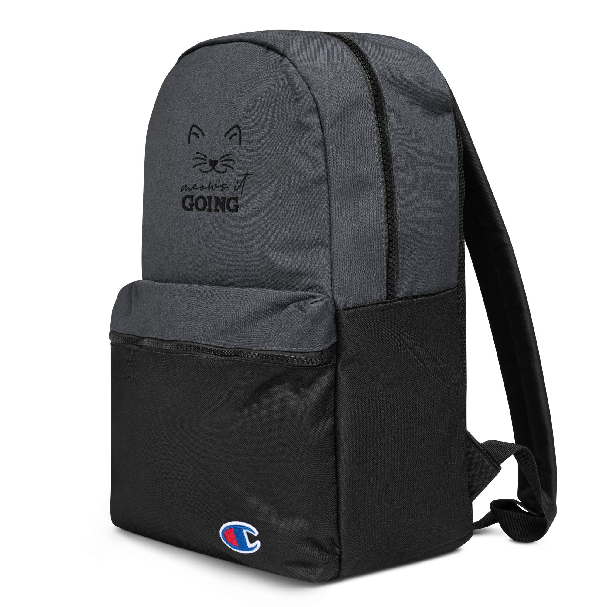 MEOW'S IT GOING - Embroidered Champion Backpack