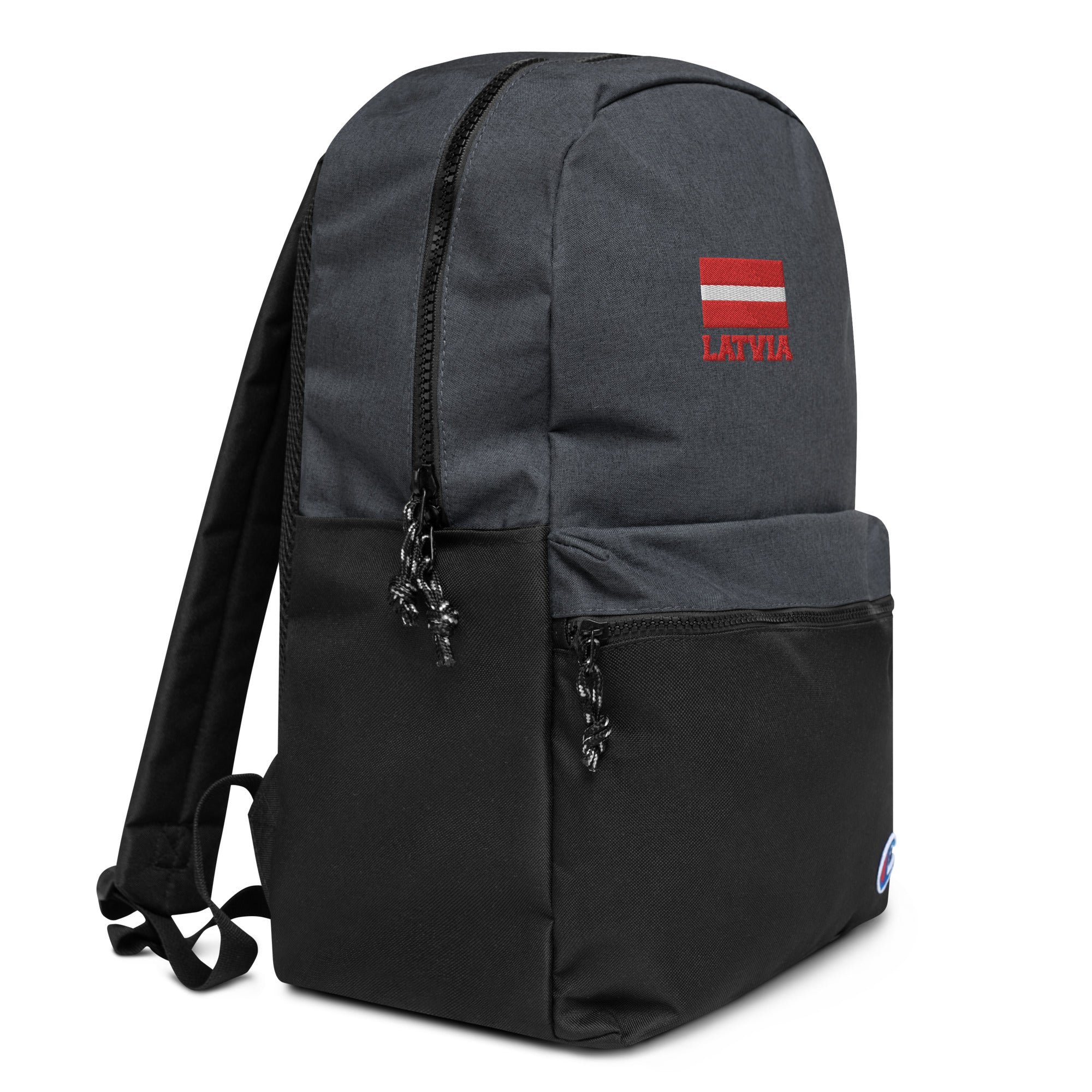 LATVIA - Embroidered Champion Backpack